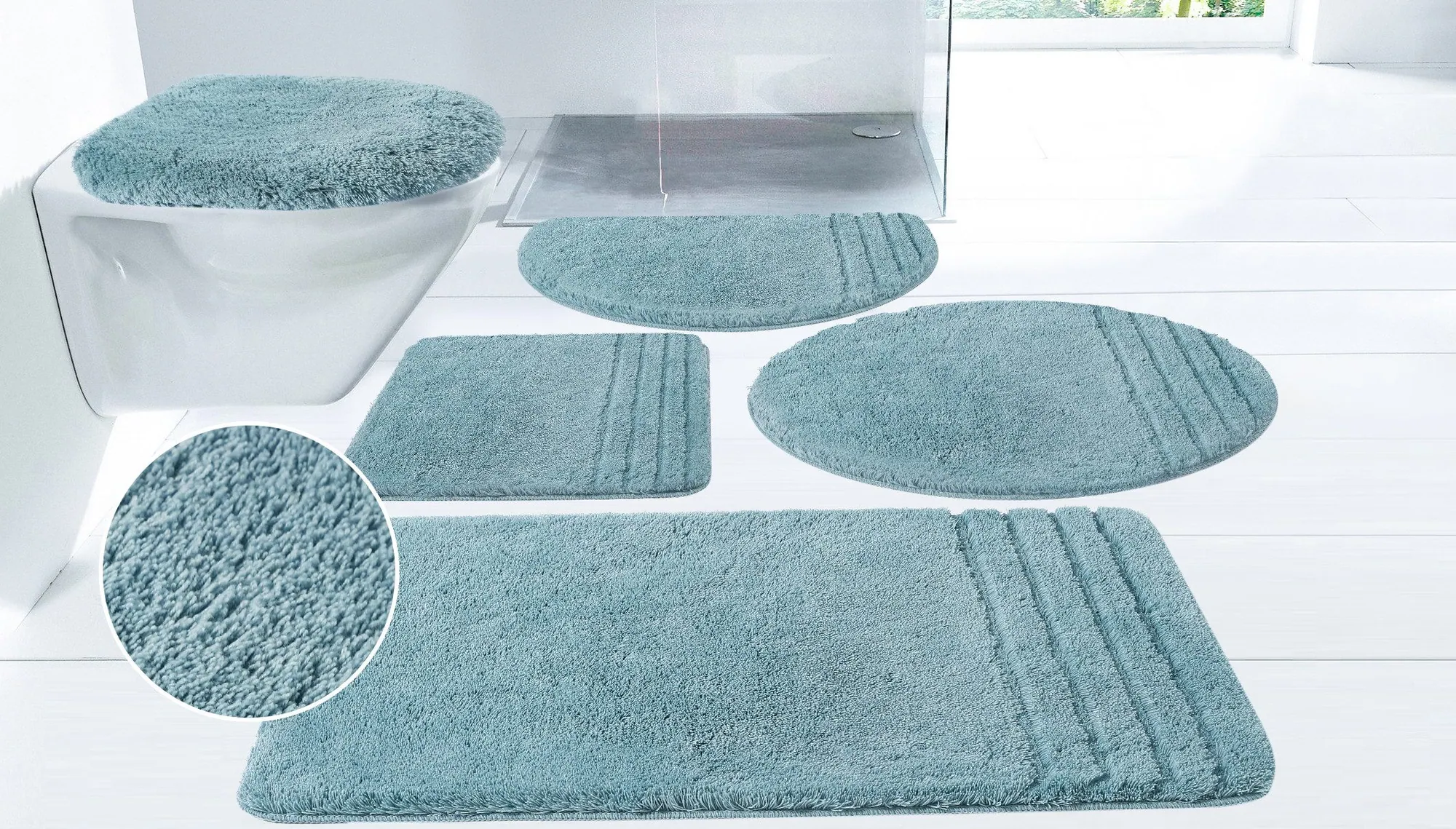 Möve Loft Badematte, rutschhemmend, schnell trocknend, strapazierfähig