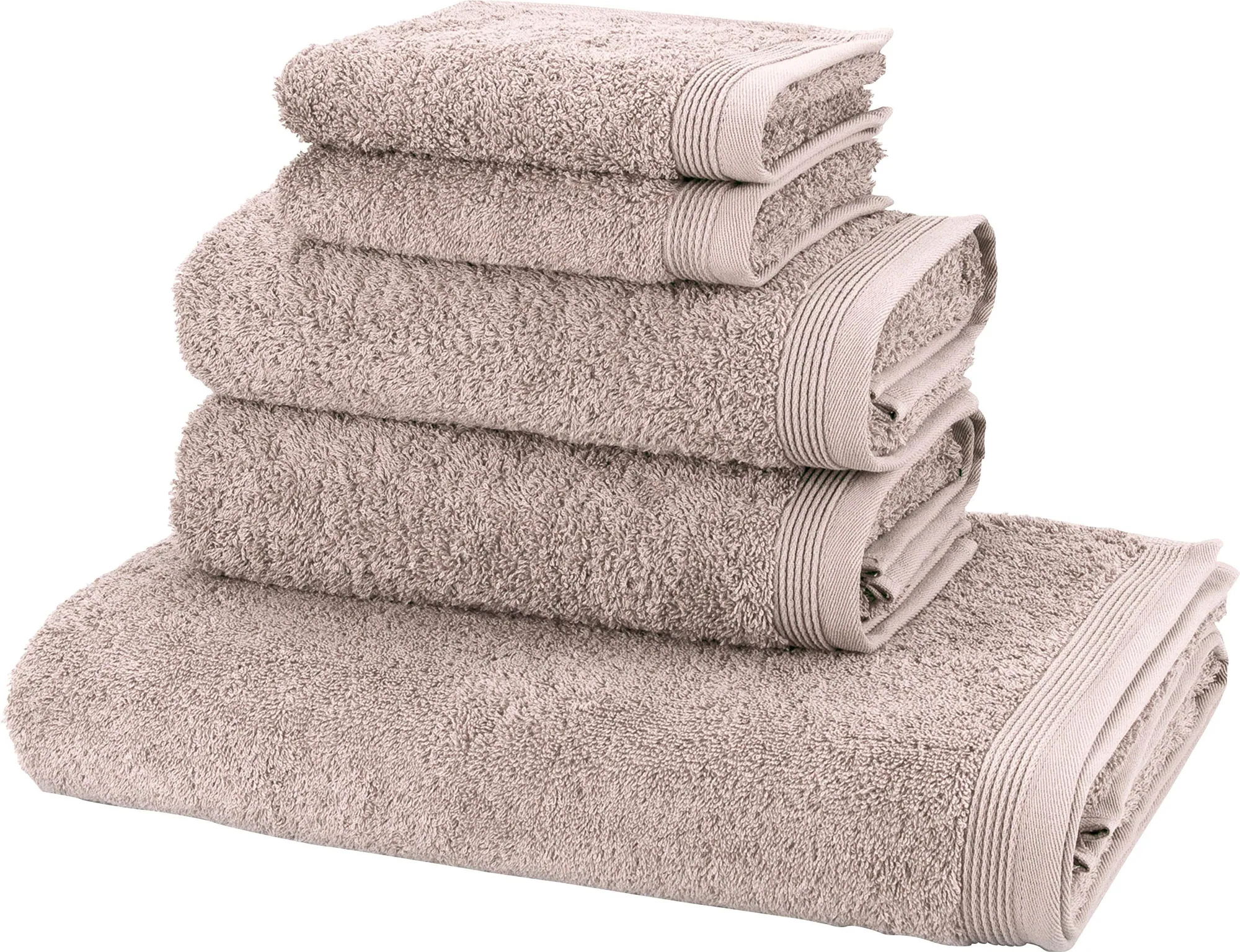 Möve Handtuch Set Basic, 5tlg., hohe Feuchtigkeitsaufnahme, kuschelweiche Walkfrottier Qualität