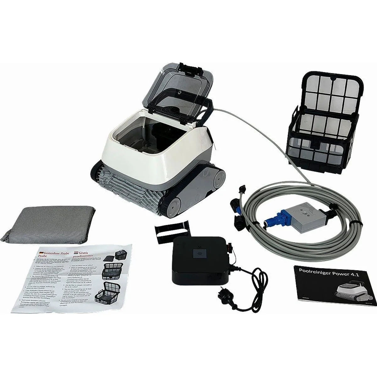 MyPool Poolroboter Power 4.0, für alle Beckenformen, 13m Kabel, 2h Reinigungszyklus 3