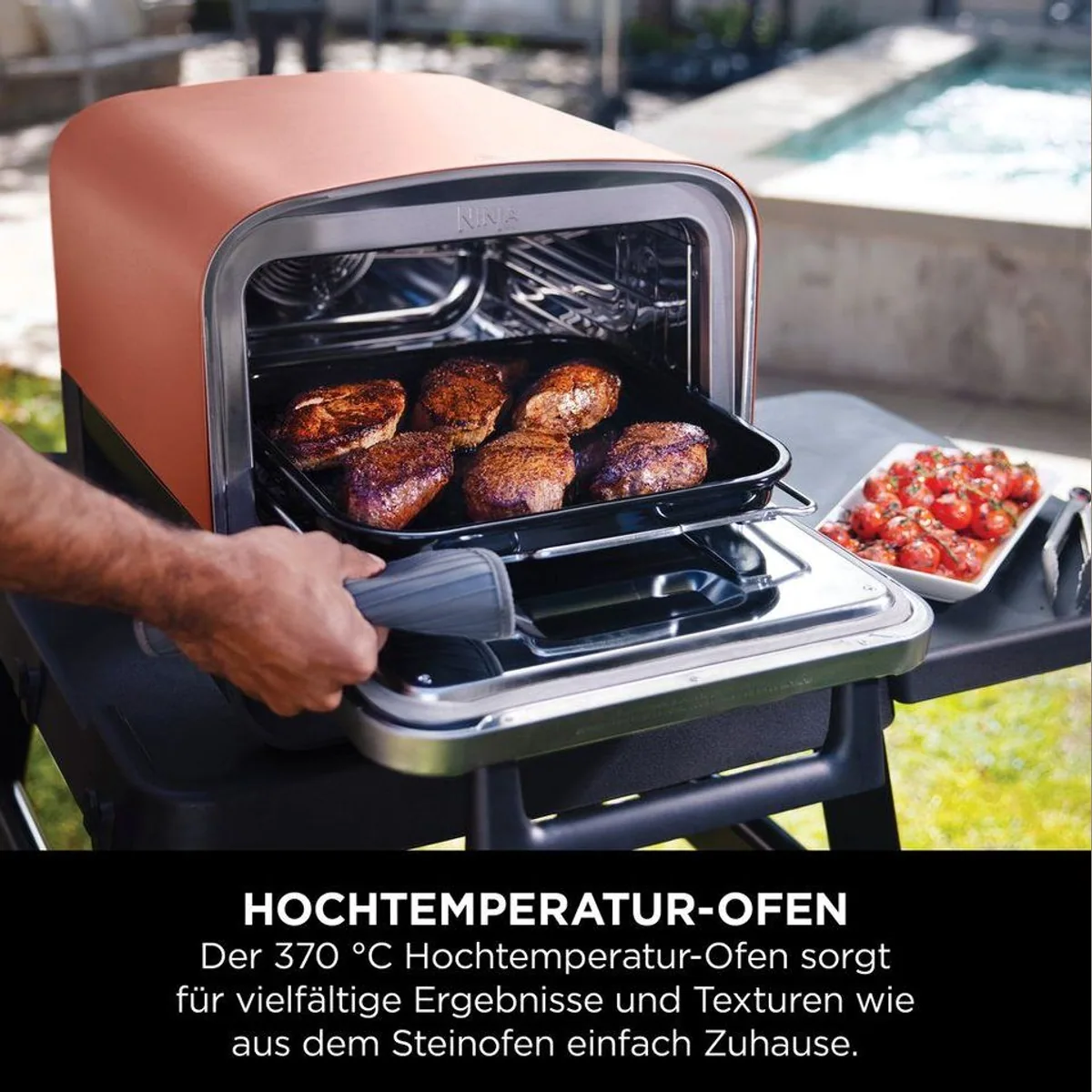NINJA Multiofen OO101EU, 8-in-1 Outdoor Ofen, 40-370 °C Temperaturbereich 4