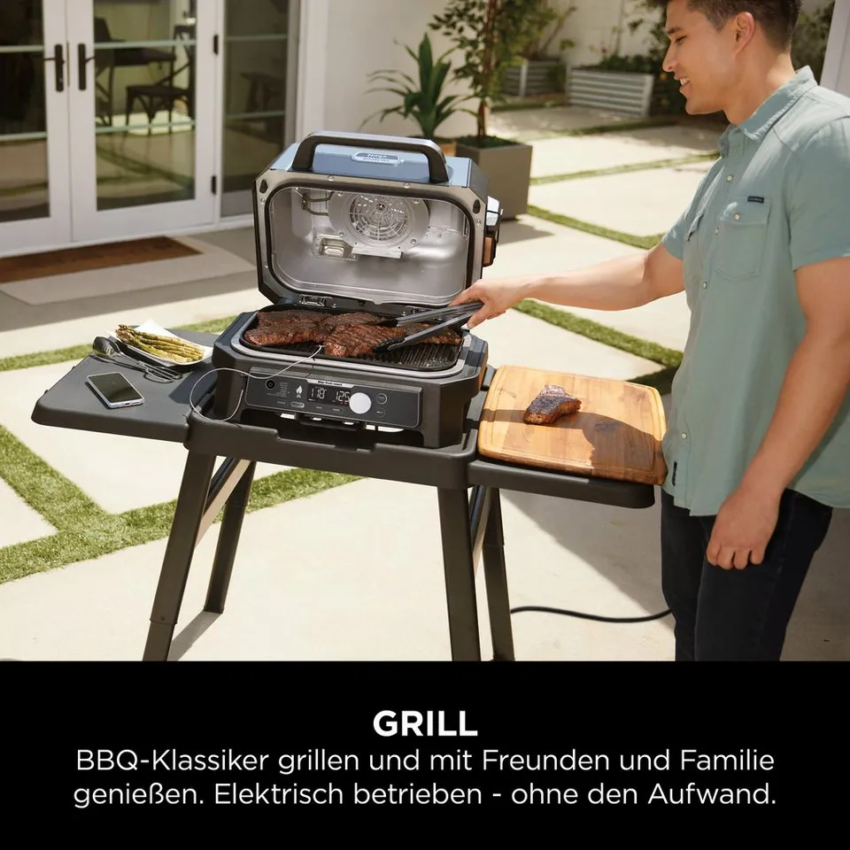 NINJA Tischgrill Woodfire Pro Connect XL, Echtzeitüberwachung, integriertes Thermometer, natürliche Holzpellets 5