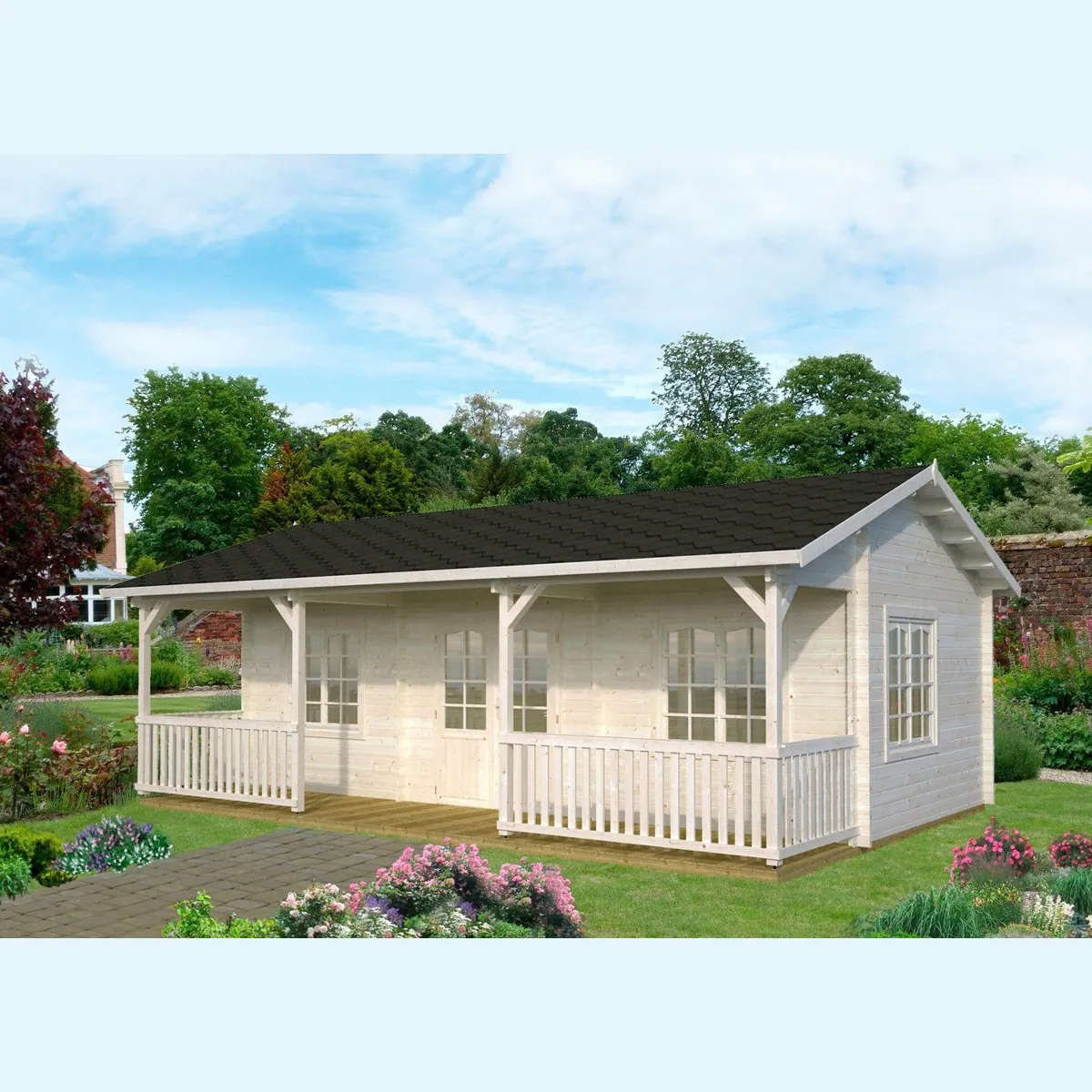 Palmako Sandra Gartenhaus, 791x370 cm, 44 mm Blockbohlen 2