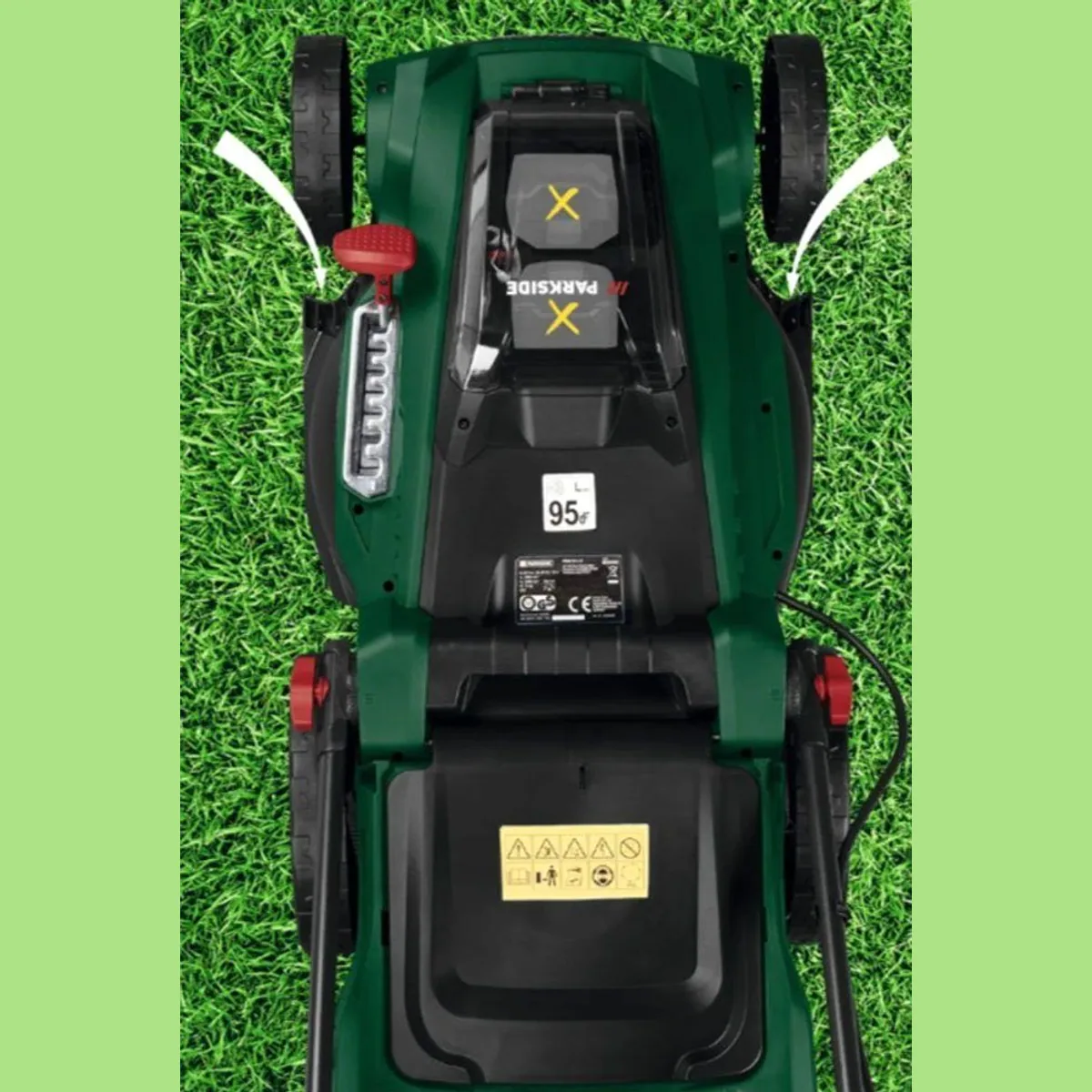 Parkside PRMA 40-Li C1 Akkurasenmäher, 40 cm Schnittbreite, Brushless-Motor 3