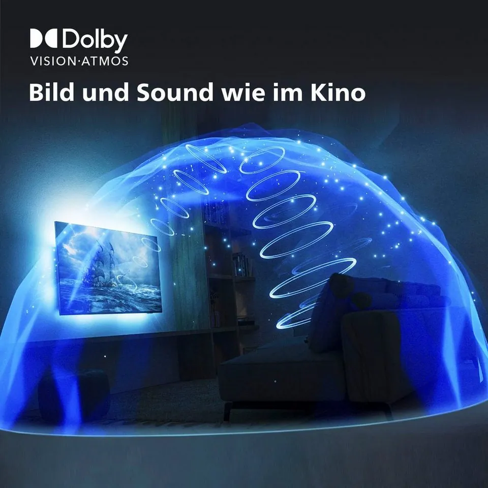 Philips 55OLED708/12 OLED-Fernseher, lebensechtes Bild, Dolby Atmos Sound, Ambilight-Technologie 4