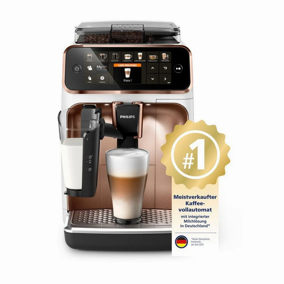 Philips 5400 Series EP5443/70 Kaffeevollautomat, 12 Kaffeespezialitäten, 4 Benutzerprofile 3