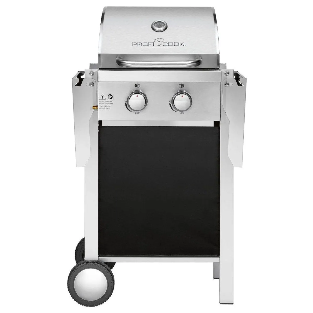 ProfiCook PC-GG 1255 Gasgrill, 2 Heizzonen, klappbare Seitentische 5