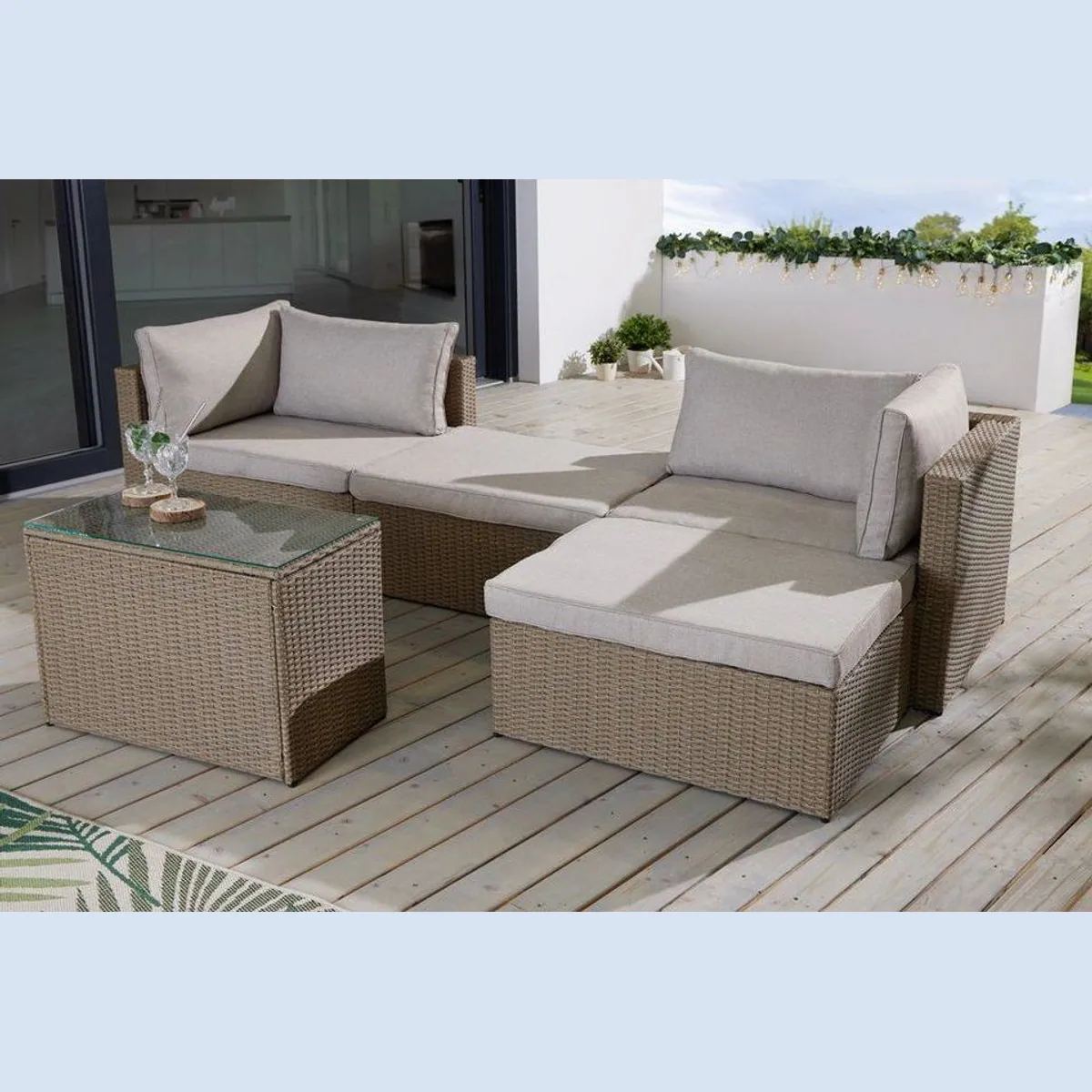 riess-ambiente Loungeset XXL MODULAR, 5-teilig, flexibles Design, langlebiges Material, waschbare Bezüge 3