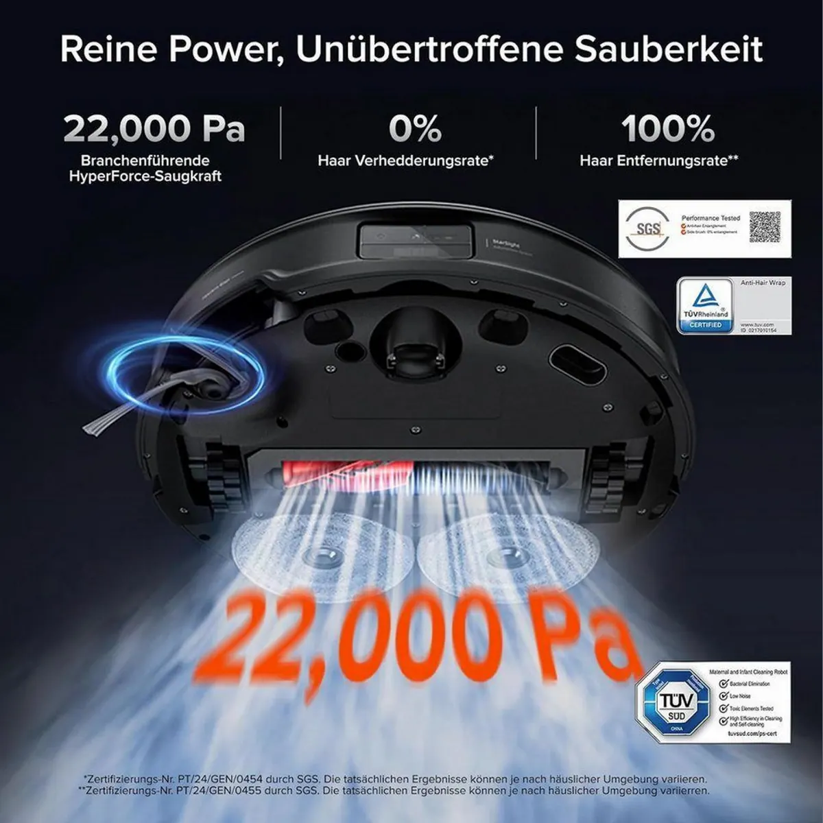 Roborock Saros 10R Saugroboter, 22000 Pa Saugleistung, Wischfunktion, ultra-slim 7,98 cm 2