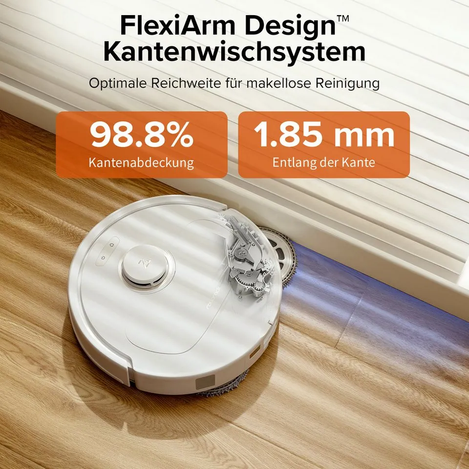 Roborock Qrevo Pro Saugroboter, 98,8% Eckenreinigung, Heißwasser-Moppwäsche, 7000 Pa Saugleistung 3