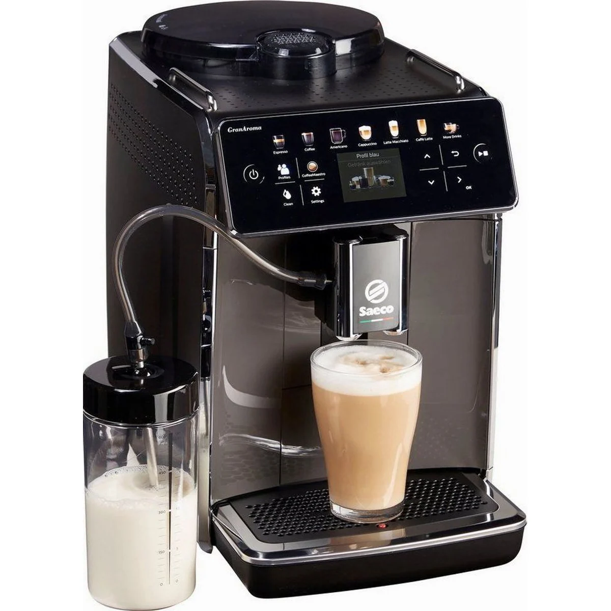 Saeco GranAroma SM6580/50 Kaffeevollautomat, 14 Kaffeespezialitäten, 4 Benutzerprofile, TFT Display 2