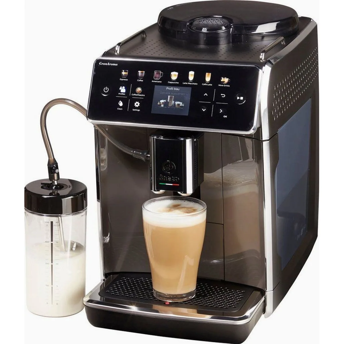 Saeco GranAroma SM6580/50 Kaffeevollautomat, 14 Kaffeespezialitäten, 4 Benutzerprofile, TFT Display 3