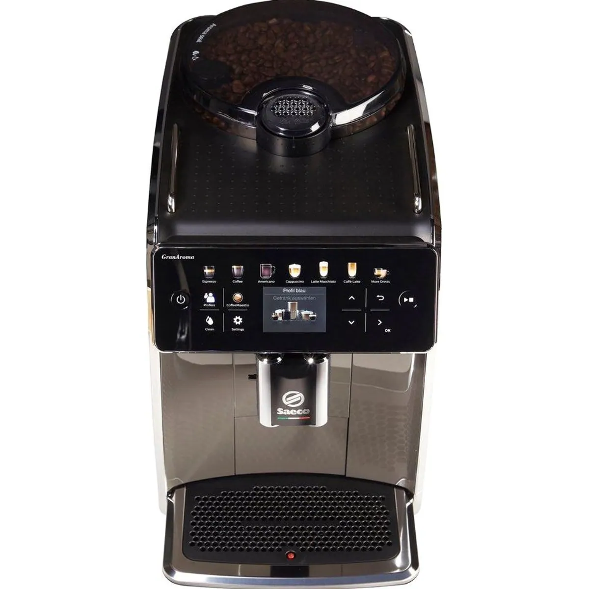 Saeco GranAroma SM6580/50 Kaffeevollautomat, 14 Kaffeespezialitäten, 4 Benutzerprofile, TFT Display 5
