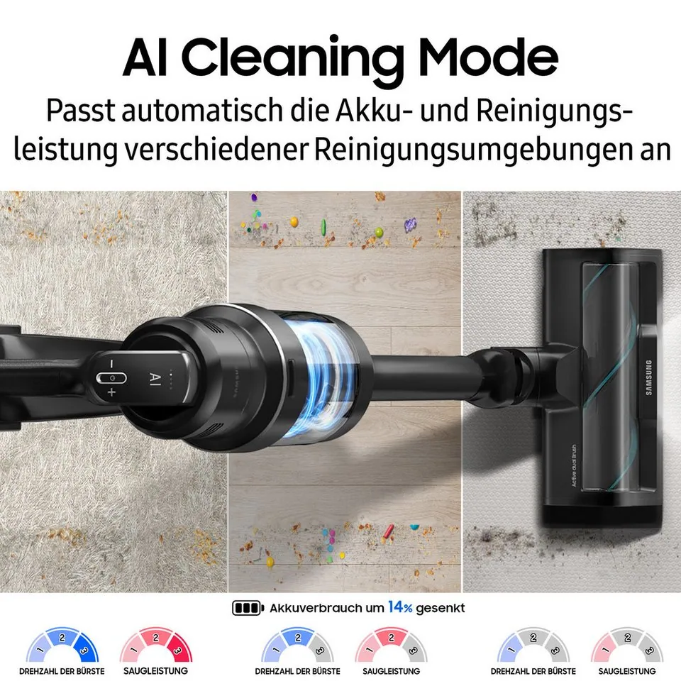 Samsung Bespoke AI Jet Ultra Akku-Handstaubsauger, beutellos, lange Laufzeit Dieses Produkt der Marke Samsung wird von uns als unabhängigem Händler 5