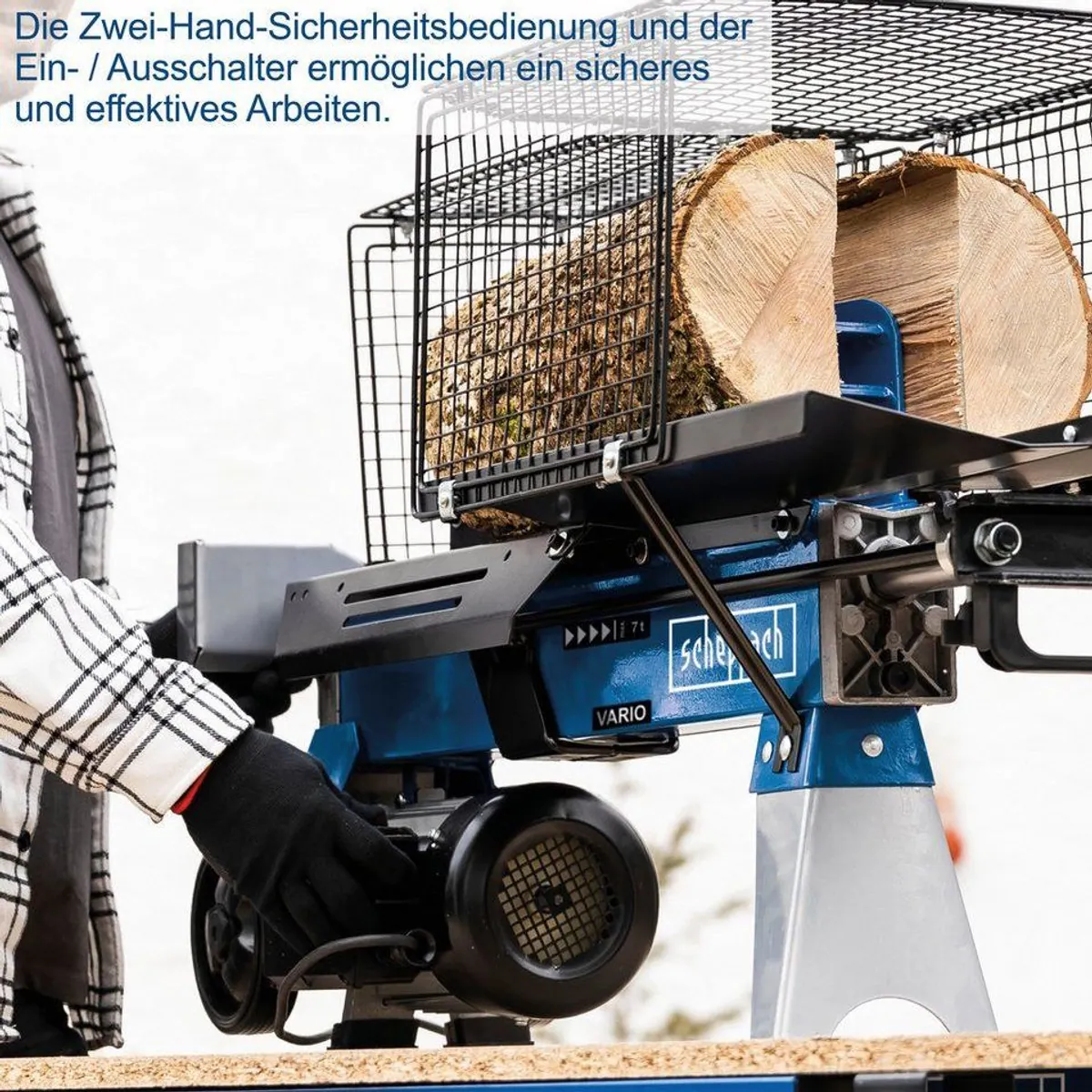 Scheppach HL760L Holzspalter, 2200 W, 7 t Spaltkraft, 52 cm Spaltgutlänge 4