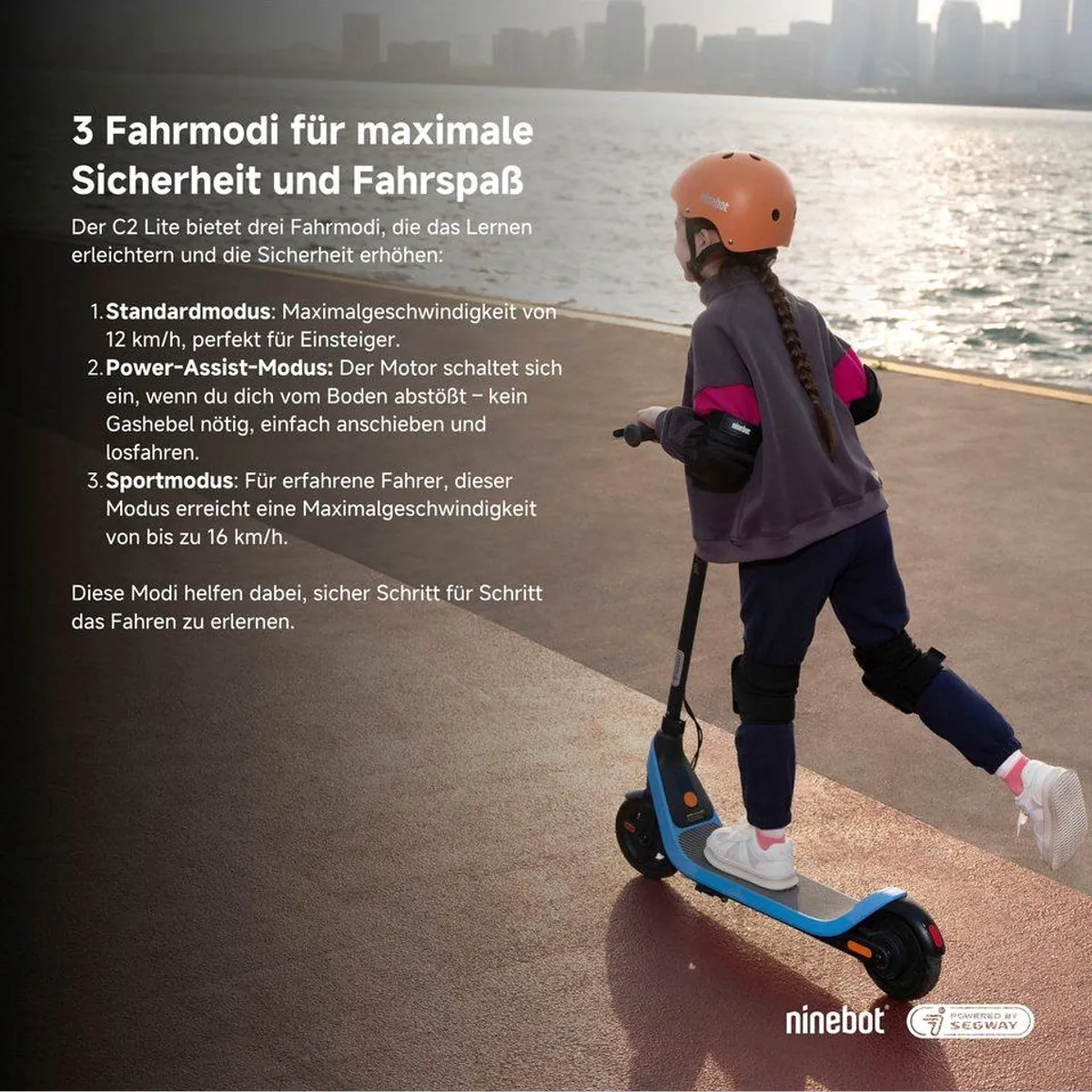 Segway eKickScooter C2 Lite, 16 km/h, 14 km Reichweite, 3 Fahrmodi 3