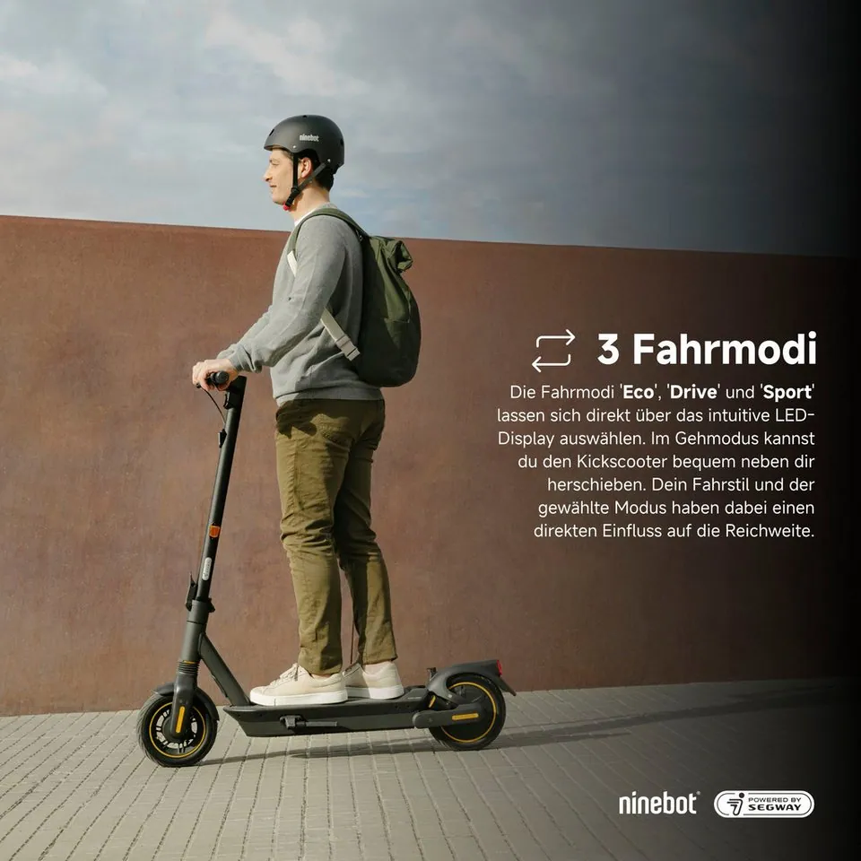 Segway KickScooter MAX G2, bis zu 70 km Reichweite, 20 km/h Geschwindigkeit, Straßenzulassung 3