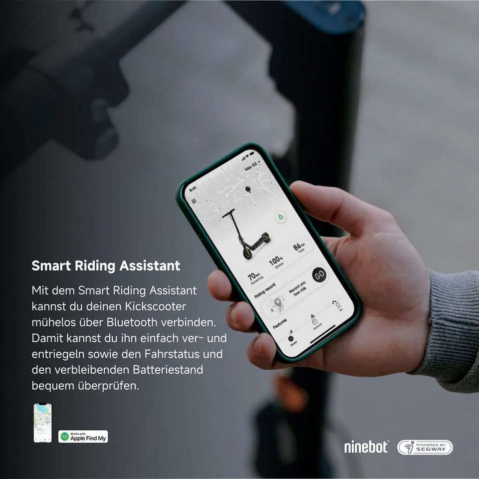 Segway KickScooter MAX G2, bis zu 70 km Reichweite, 20 km/h Geschwindigkeit, Straßenzulassung 5