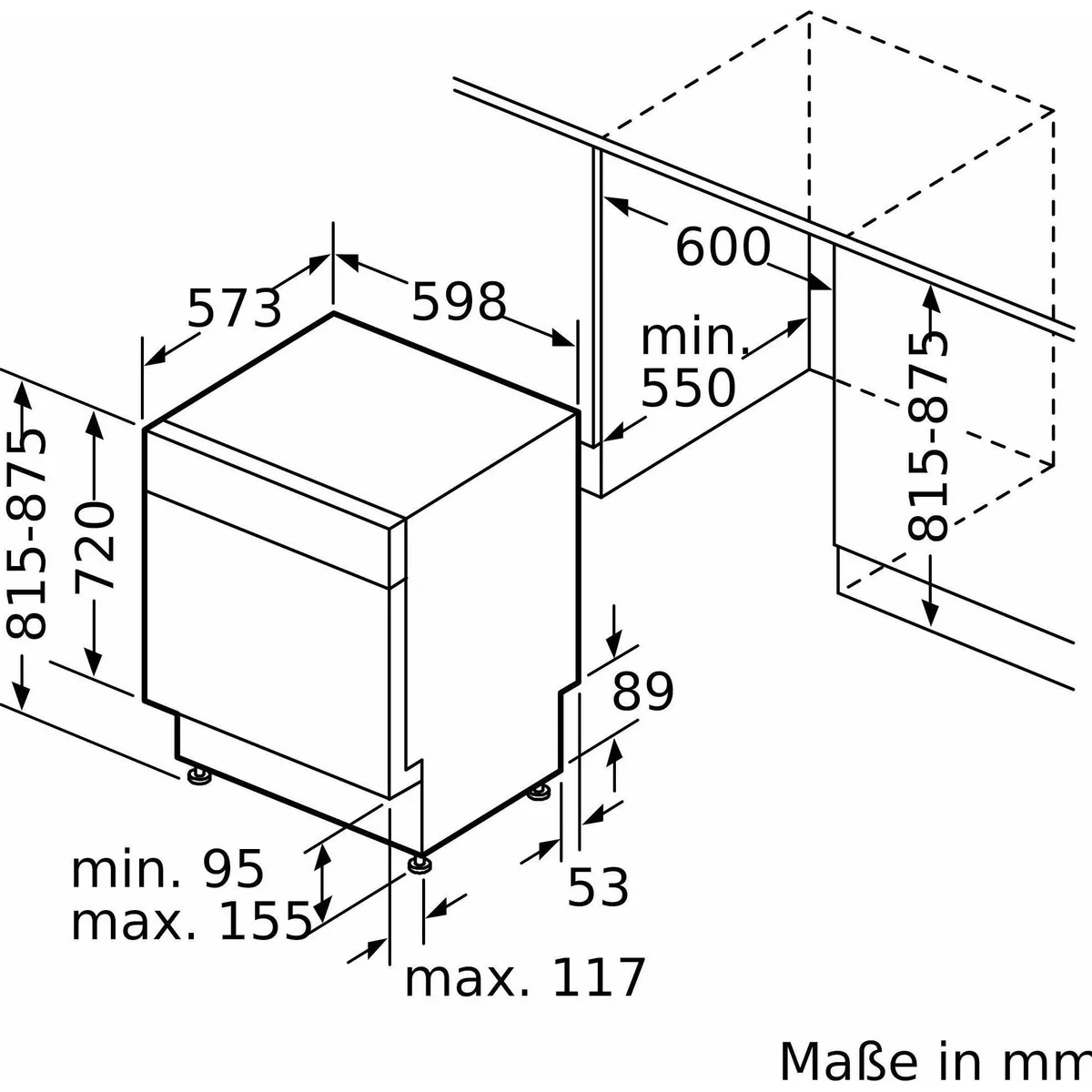 SIEMENS SN43HS60AE Unterbaugeschirrspüler, 13 Maßgedecke, 44 dB(A), 6 Programme 4