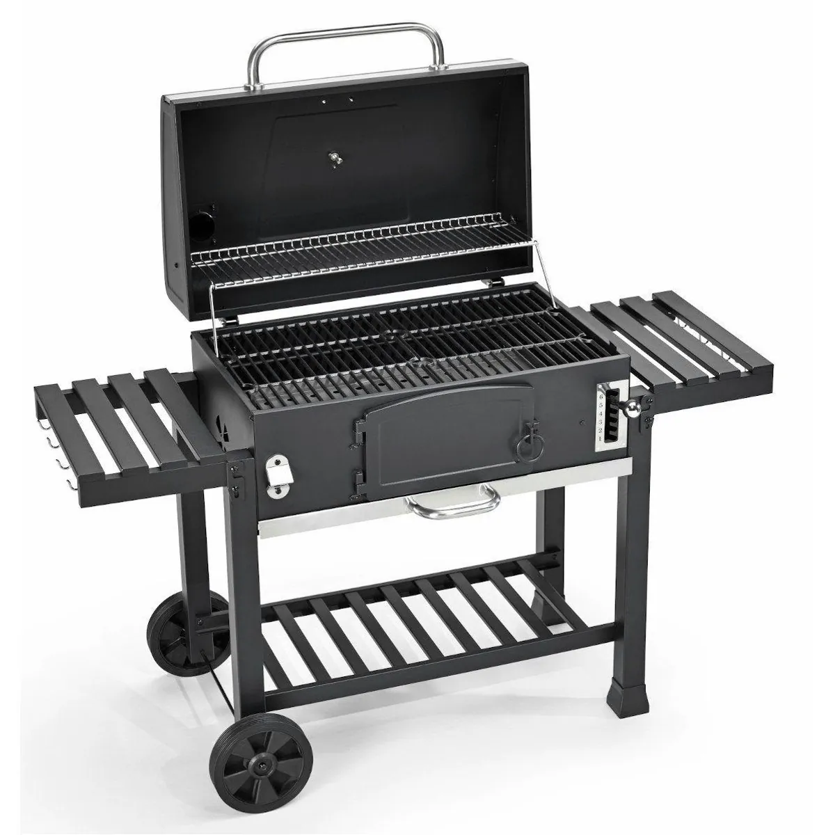 TAINO HERO XXL Holzkohlegrill, 42x72 cm Grillfläche, höhenverstellbare Kohlewanne 2