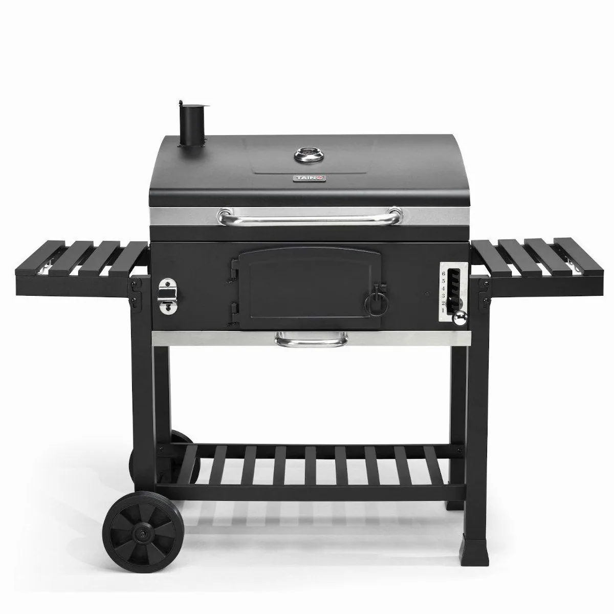 TAINO HERO XXL Holzkohlegrill, 42x72 cm Grillfläche, höhenverstellbare Kohlewanne 3