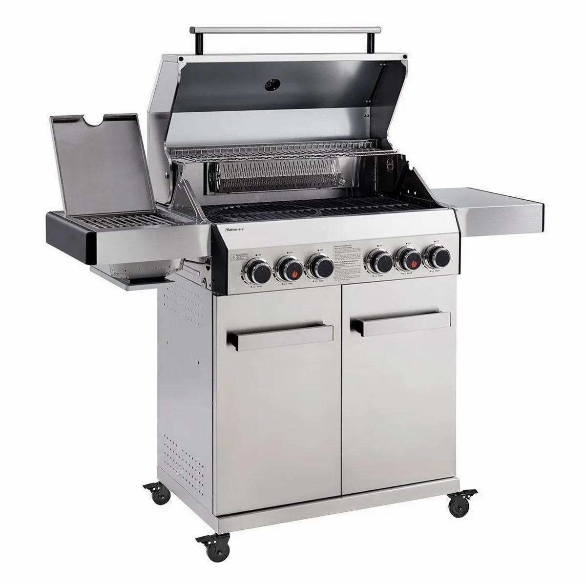 TAINO PLATINUM 4+2 Gasgrill, 20,7 kW Leistung, Keramik Sear-Burner, Edelstahl 3