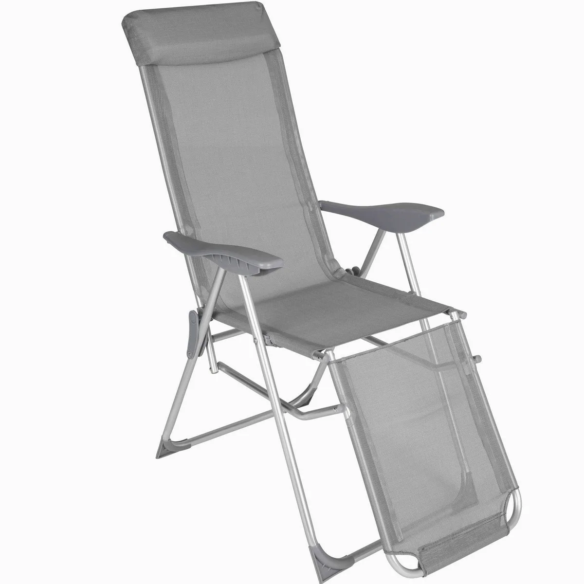 tectake Gartenstuhl 2er Set, klappbar, verstellbare Rückenlehne, Kopfpolster 2