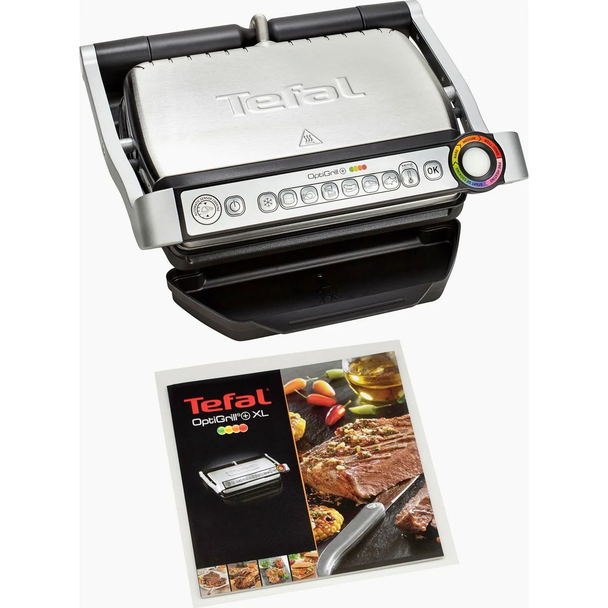 Tefal OptiGrill+ GC712D Kontaktgrill, 2000 W, 6 Programme, automatische Anpassung