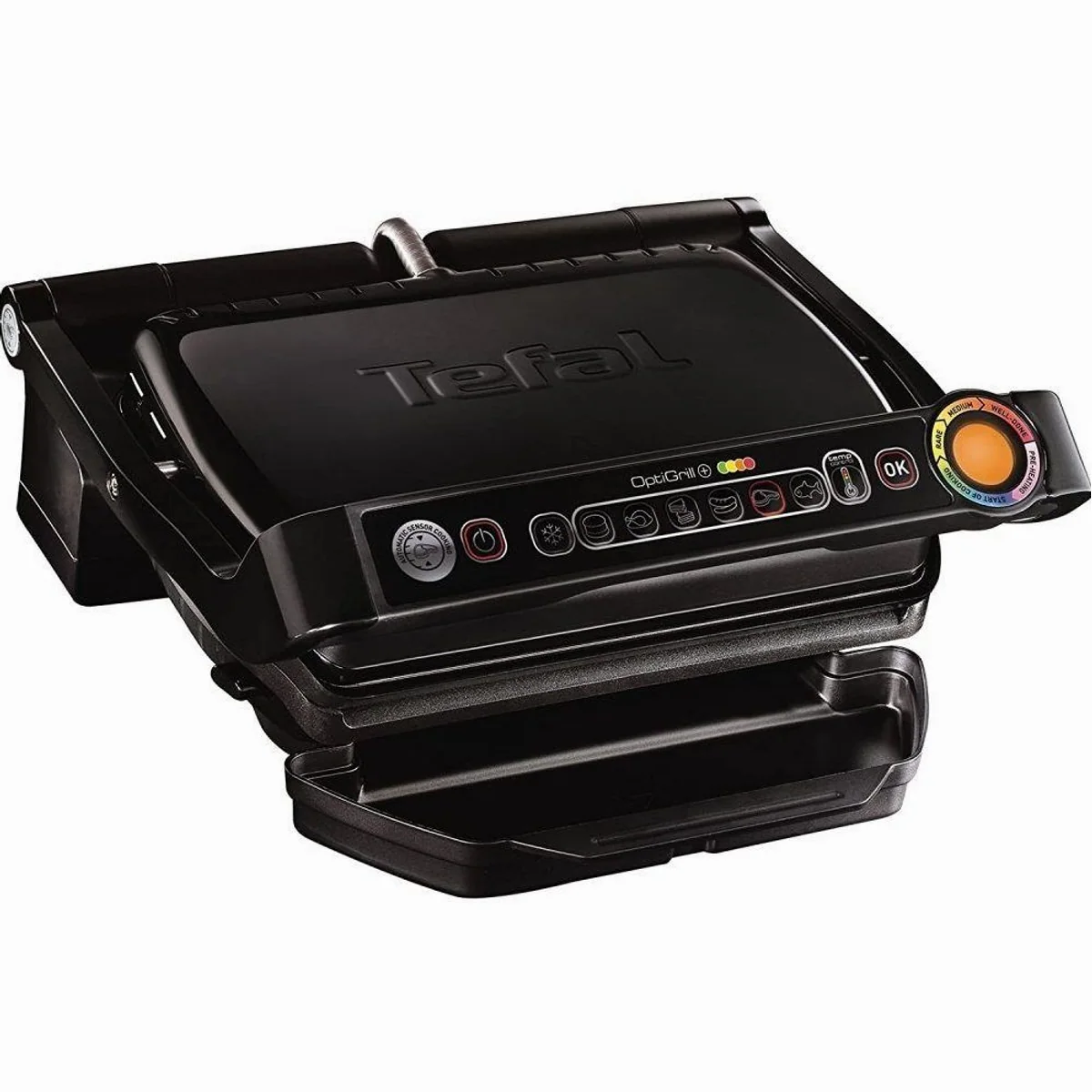 Tefal OptiGrill+ GC7148 Tischgrill, 2000 W, 6 Programme, Snack- und Backaufsatz