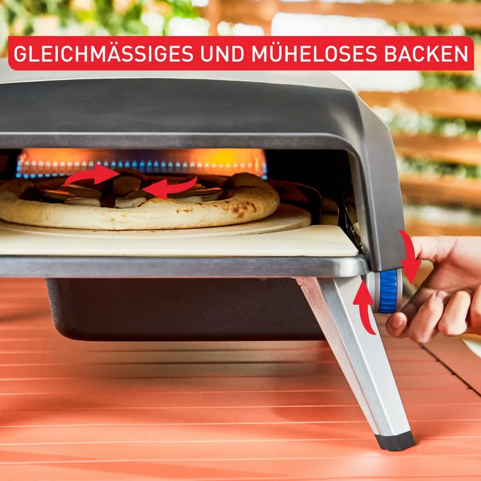 Tefal Pizza Pronto Pizzaofen, 360° drehender Pizzastein, schnelles Vorheizen, bis zu 400 °C 2