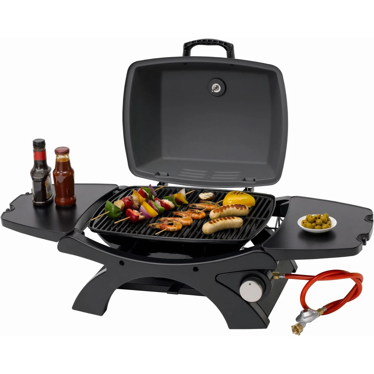 Tepro Abington Tisch-Gasgrill, 1 Brenner, 3,2 kW Leistung, Kompakt — 102x46,2x38 cm