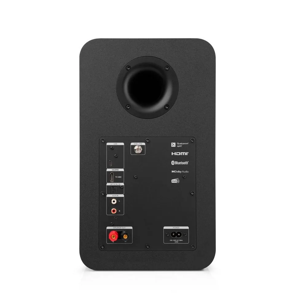 Teufel Ultima 25 Aktiv Lautsprecher, DAB+, FM Radio, Bluetooth 5.0 — umfassender Sound, vielseitige Konnektivität, integrierter AV-Receiver 3
