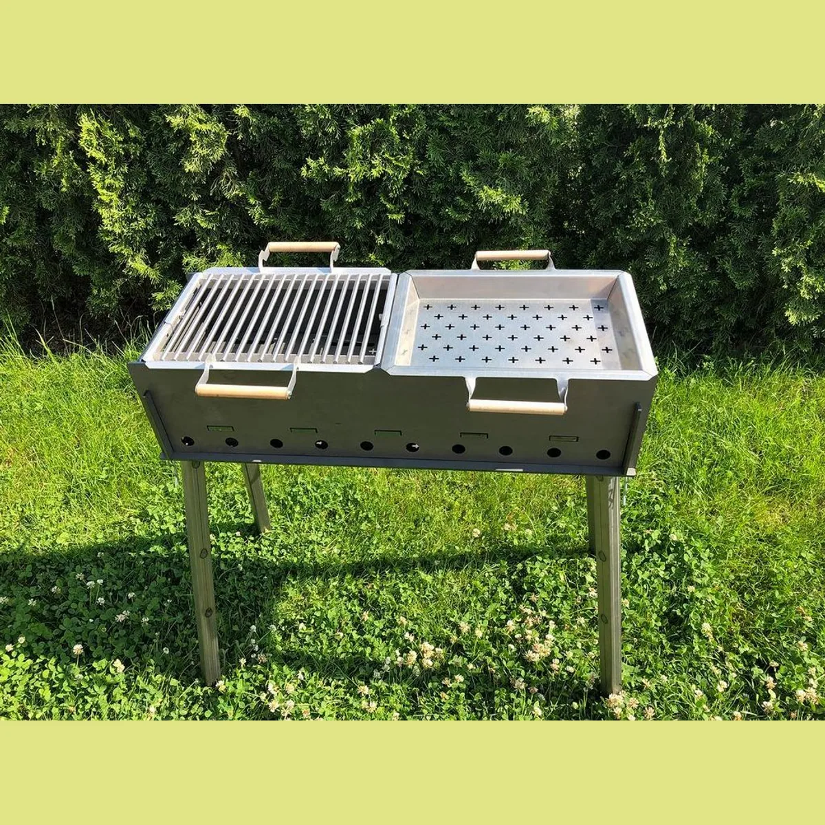 TF-Metalldesign Mangal Grill, 4 mm Stahl, mobil und stabil 3