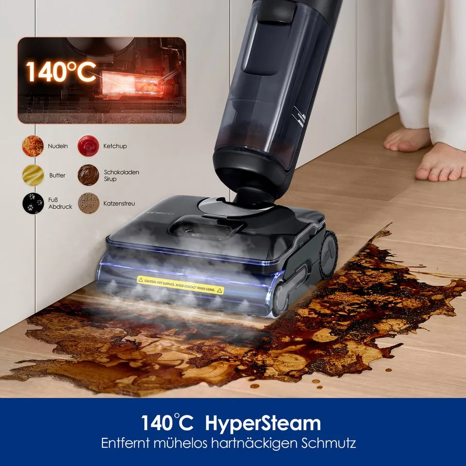 Tineco Floor One S7 Stretch Steam Plus, Dampfreinigung bis 160°C, 80 Min. Akkulaufzeit, Selbstantrieb 2