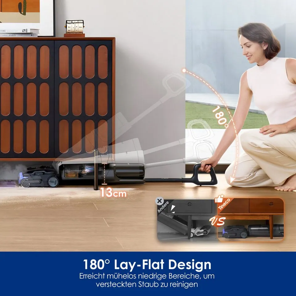 Tineco Floor One S7 Stretch Steam Plus, Dampfreinigung bis 160°C, 80 Min. Akkulaufzeit, Selbstantrieb 3