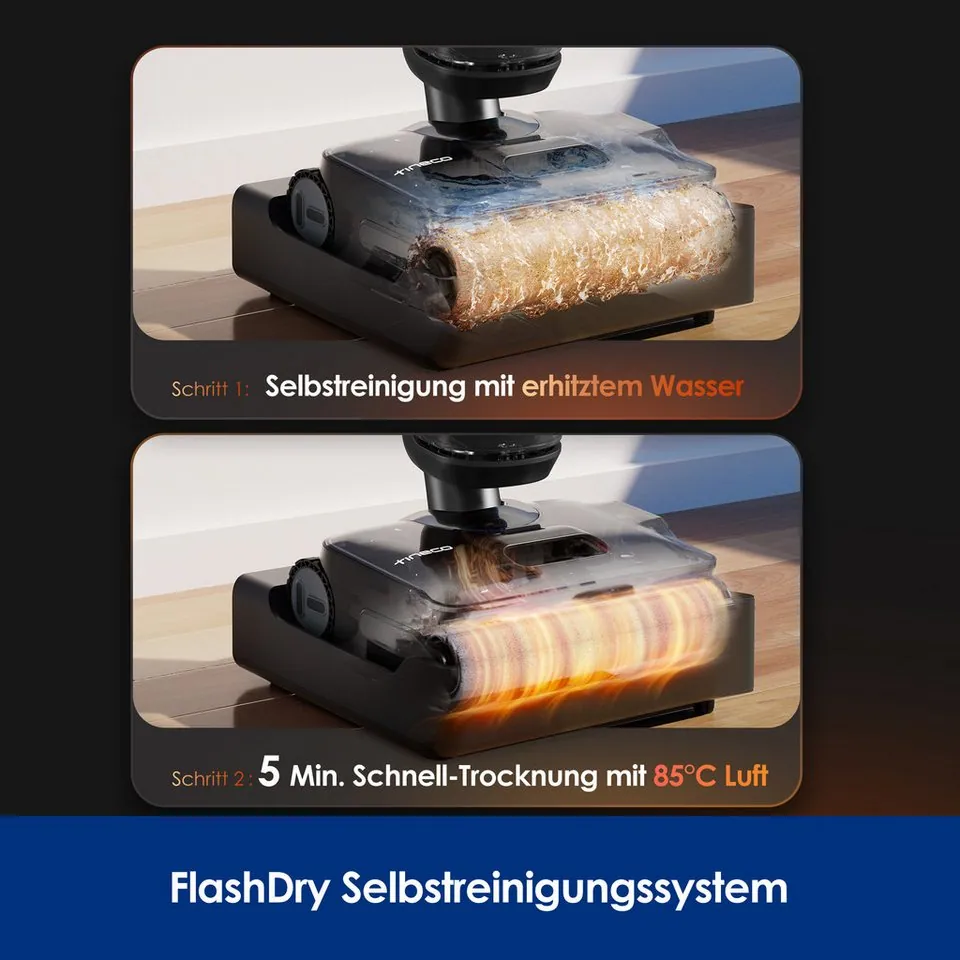Tineco Floor One S7 Stretch Steam Plus, Dampfreinigung bis 160°C, 80 Min. Akkulaufzeit, Selbstantrieb 5