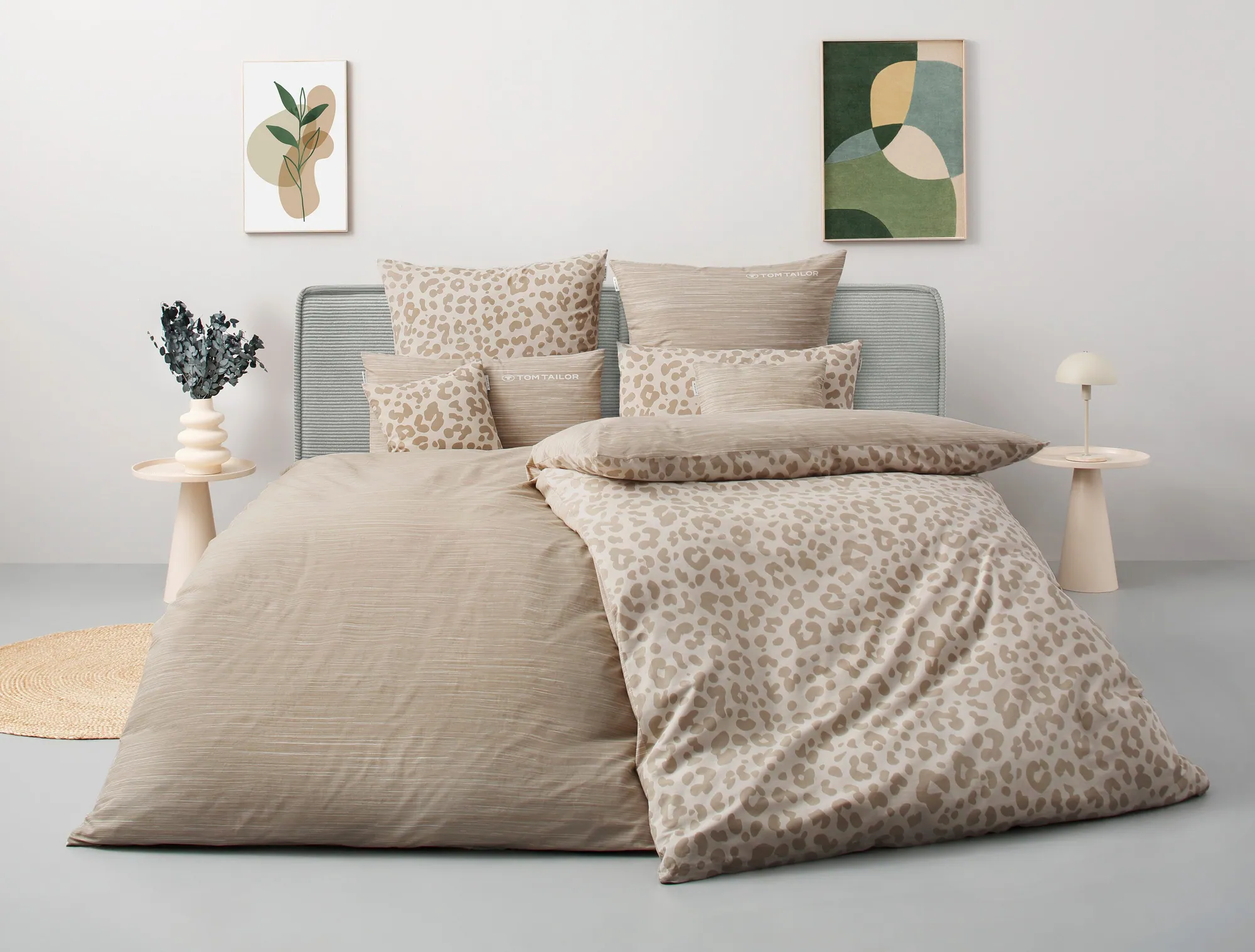 Tom Tailor Ellja Bettwäsche, Wendebettwäsche, 100% Baumwolle, Leo Design