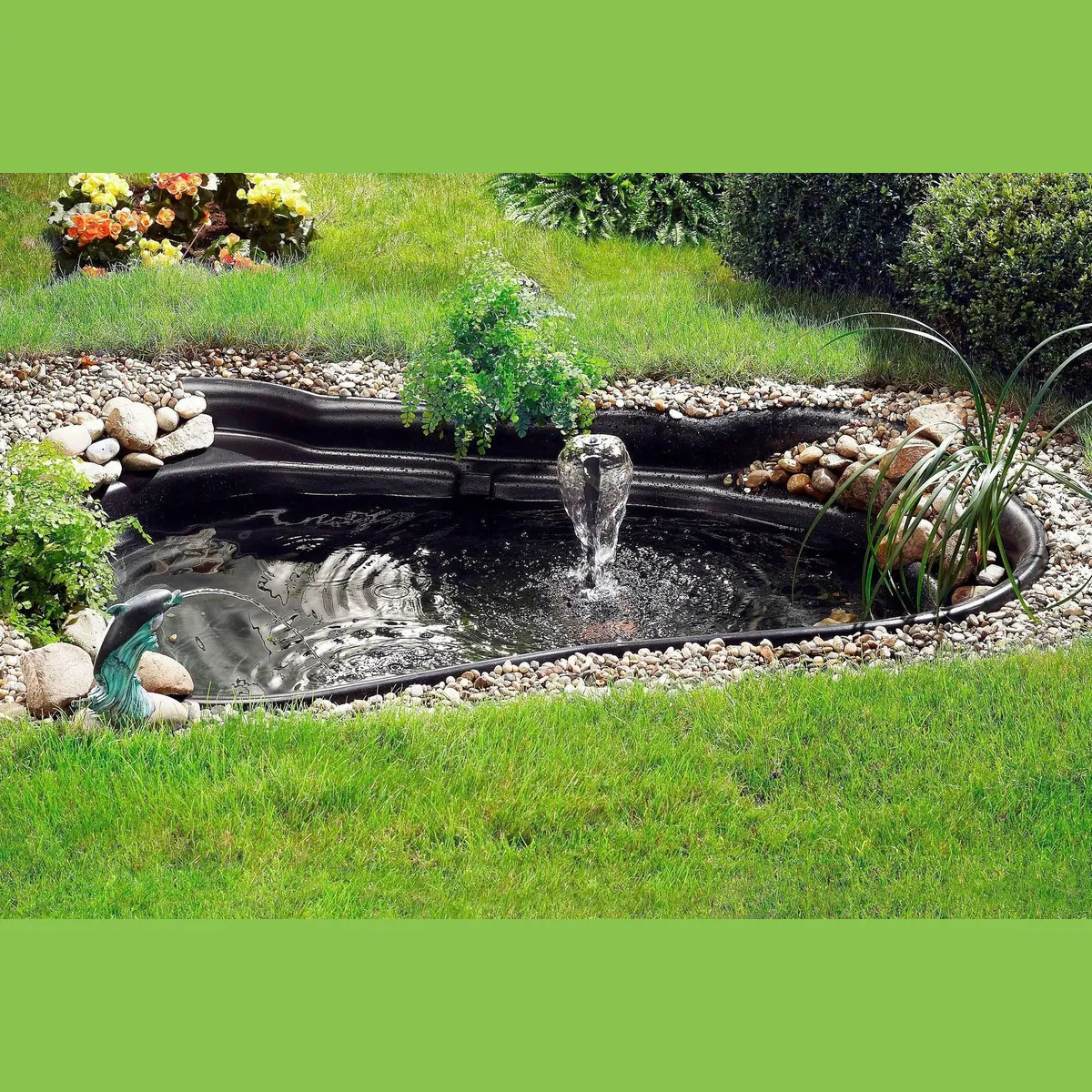 Ubbink Fertigteich Start 500, 500 l Volumen, inkl. Pumpe und Pflanzkörben