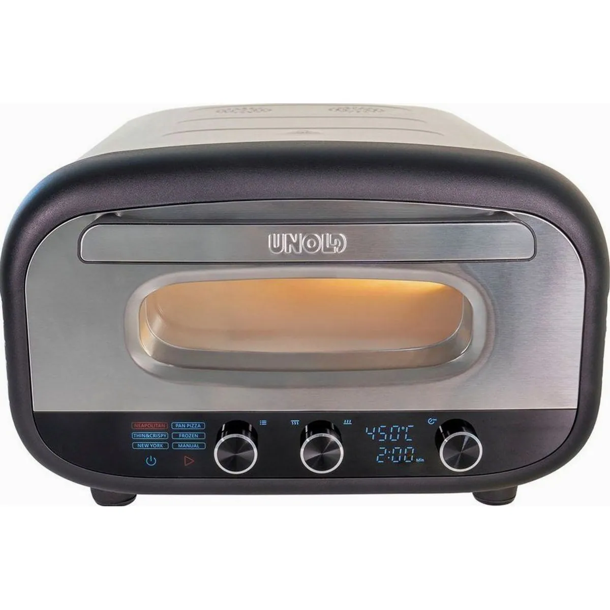 Unold Pizzaofen Alfredo 68806, hohe Temperatur, gleichmäßige Wärmeverteilung, kompakte Bauweise