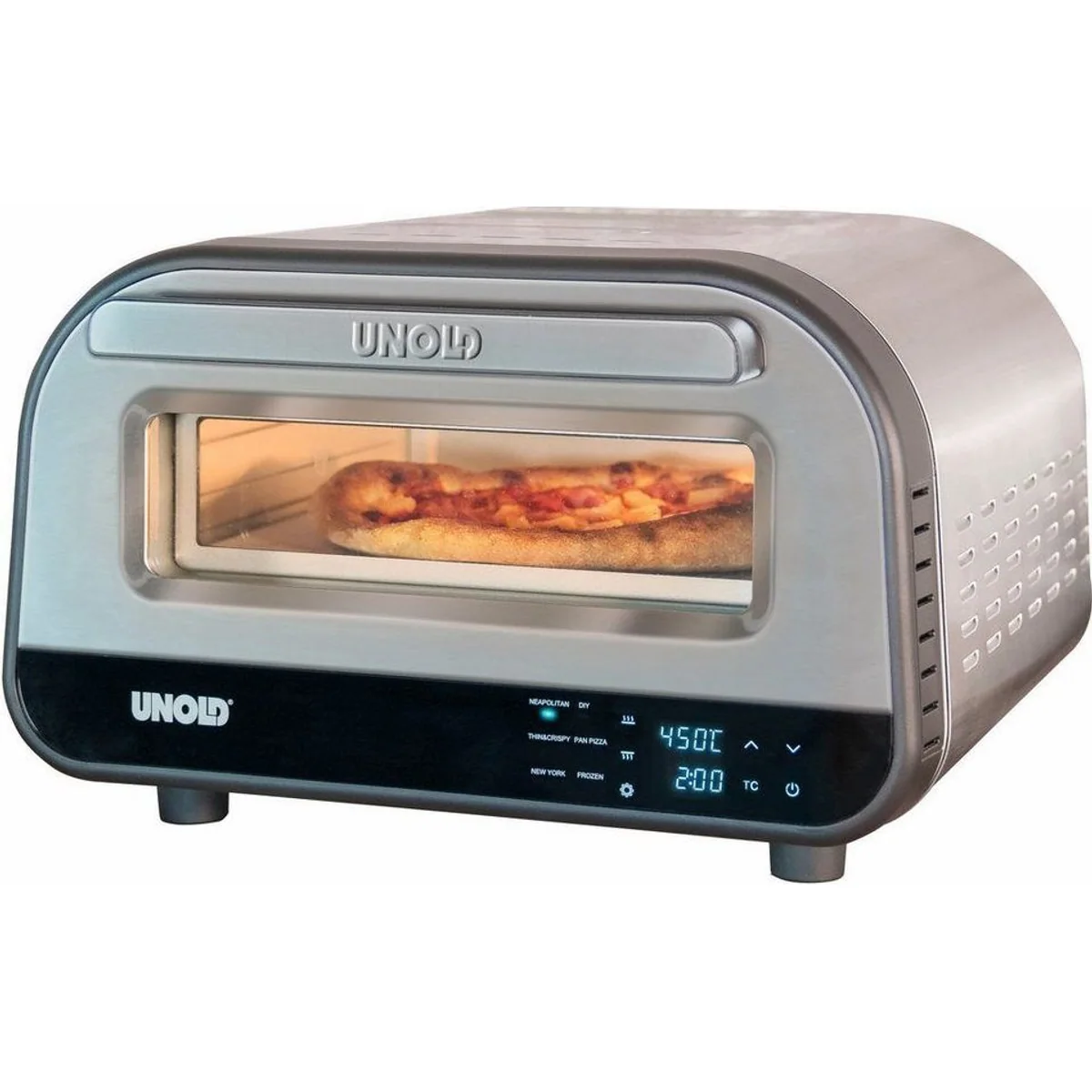 Unold LUIGI Pizzaofen, 1700 W Leistung, Pizzastein 32 x 32 cm 4