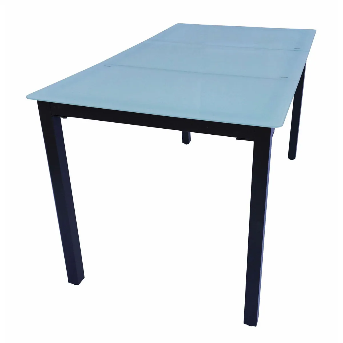 VCM Garlos Garten-Essgruppe 7-tlg, Tisch 140x80 cm, Klappstühle, Sicherheitsglas 3