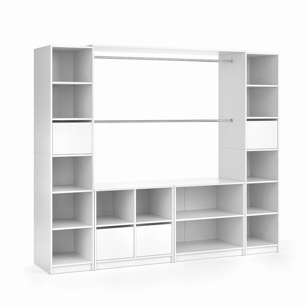 Vicco VISIT XXL Kleiderschrank, 225,4 cm, Weiß, großzügiger Stauraum 4