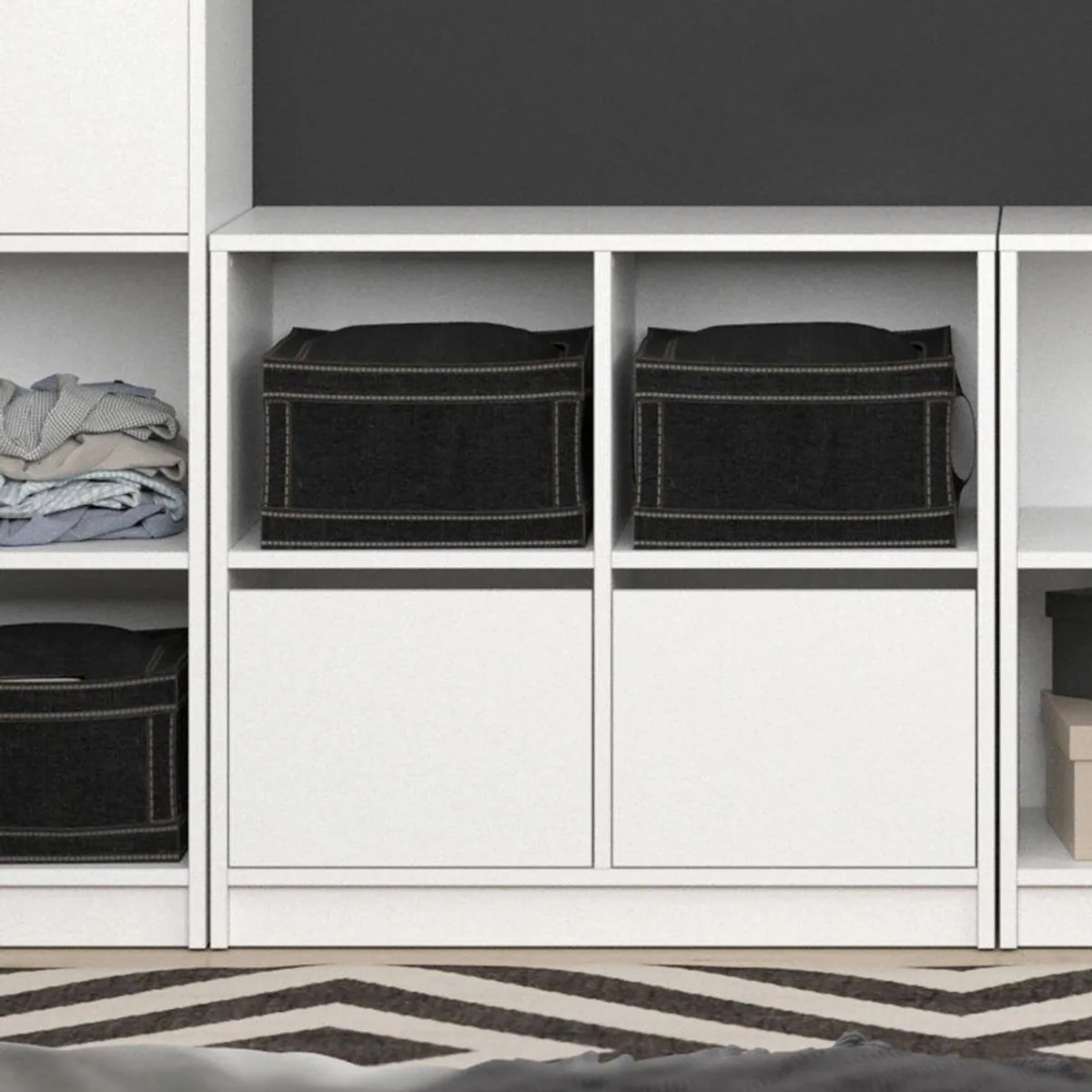 Vicco VISIT XXL Kleiderschrank, 225,4 cm, Weiß, großzügiger Stauraum 5