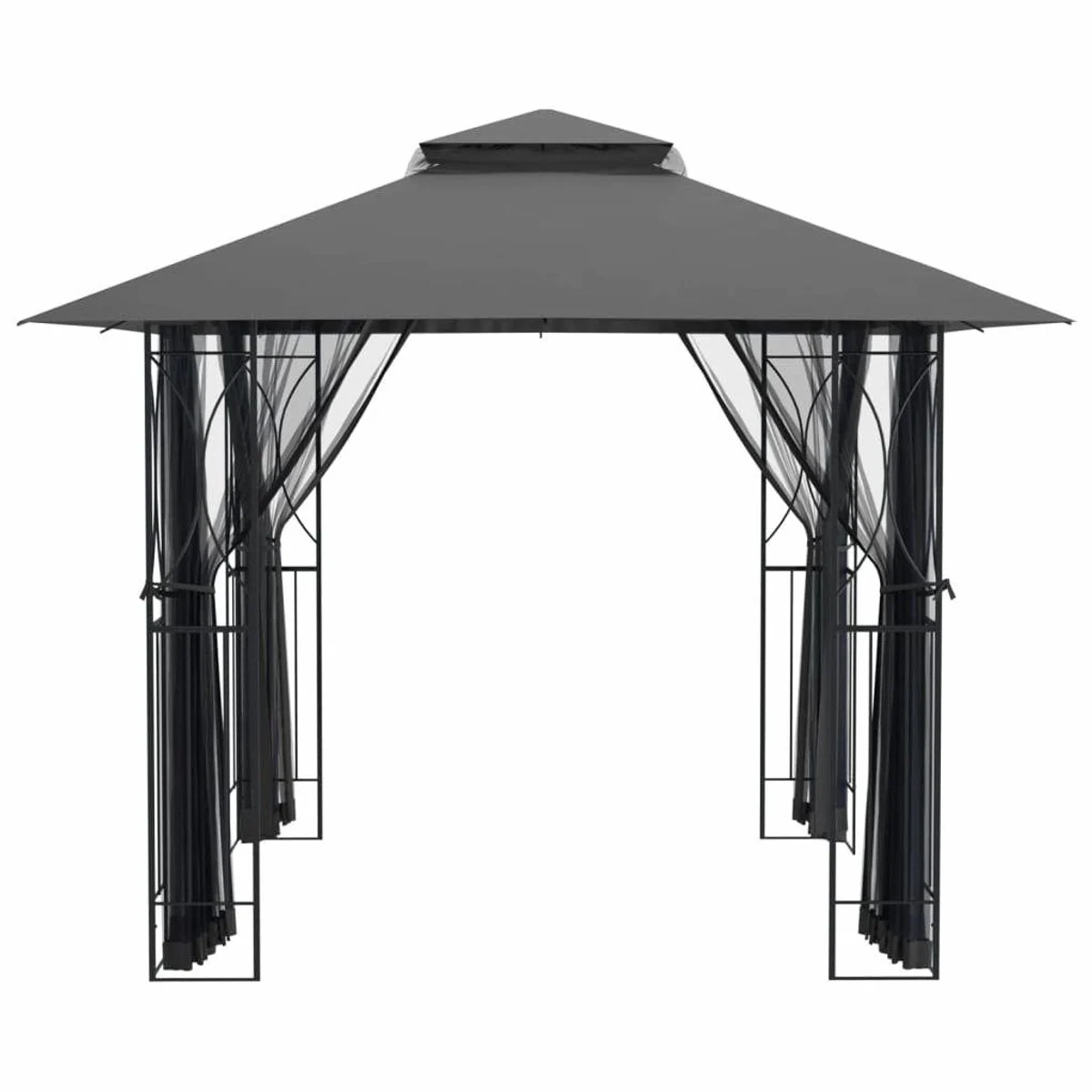 vidaXL Partyzelt Pavillon, Stahlrahmen, Doppeldach, 300x300x270 cm 4