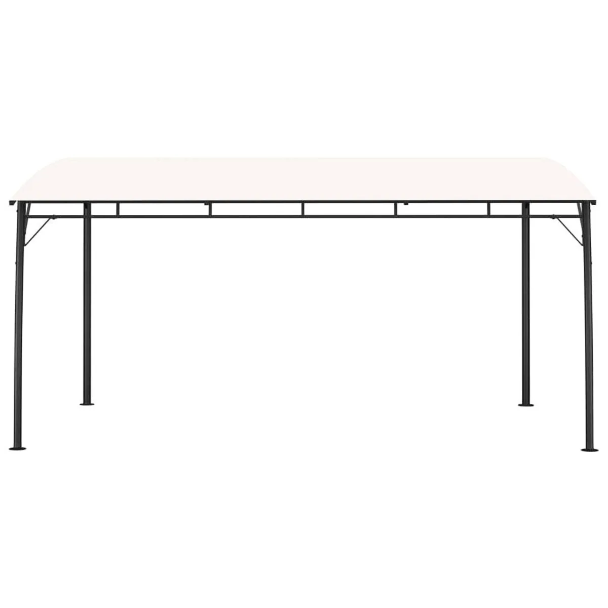vidaXL Partyzelt 4x3x2,55 m, pulverbeschichteter Stahl, 100% Polyester, cremeweiß 2