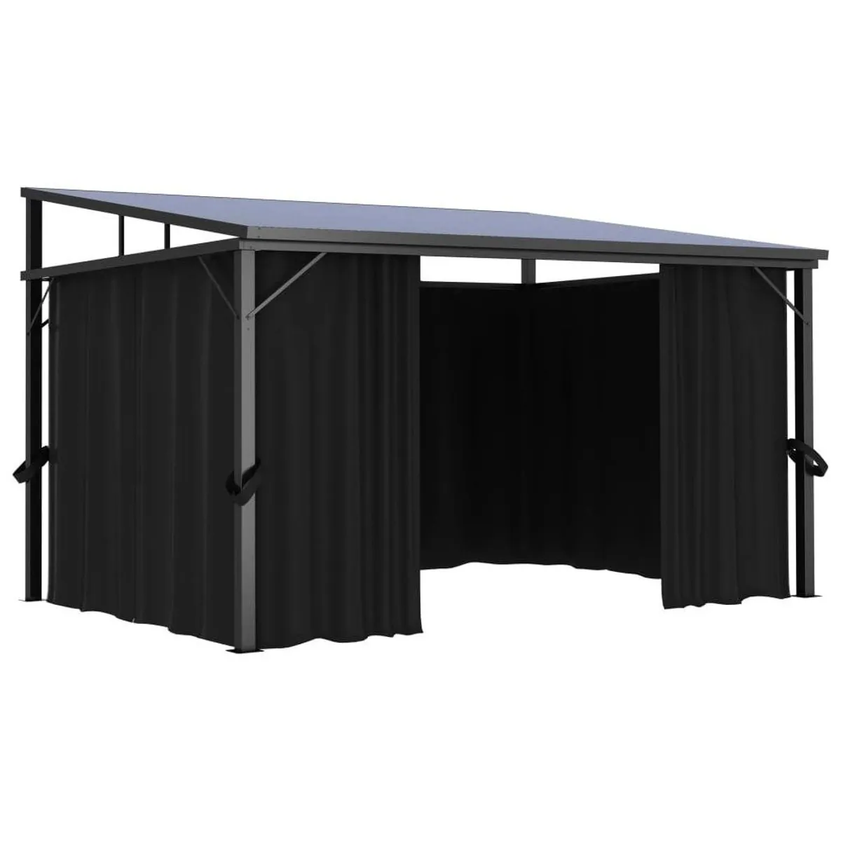 vidaXL Partyzelt Pavillon, UV-beständig, 4 Seitenvorhänge, 405x294x244 cm 5