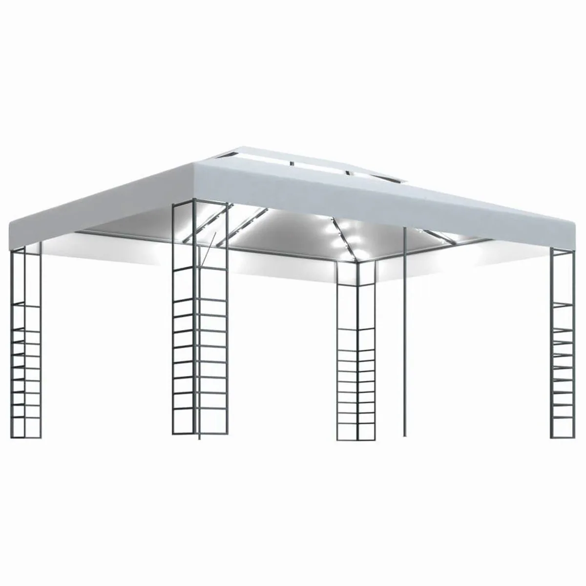 vidaXL Partyzelt Pavillon, 400 x 300 x 270 cm, pulverbeschichteter Stahl, wasserdicht 2