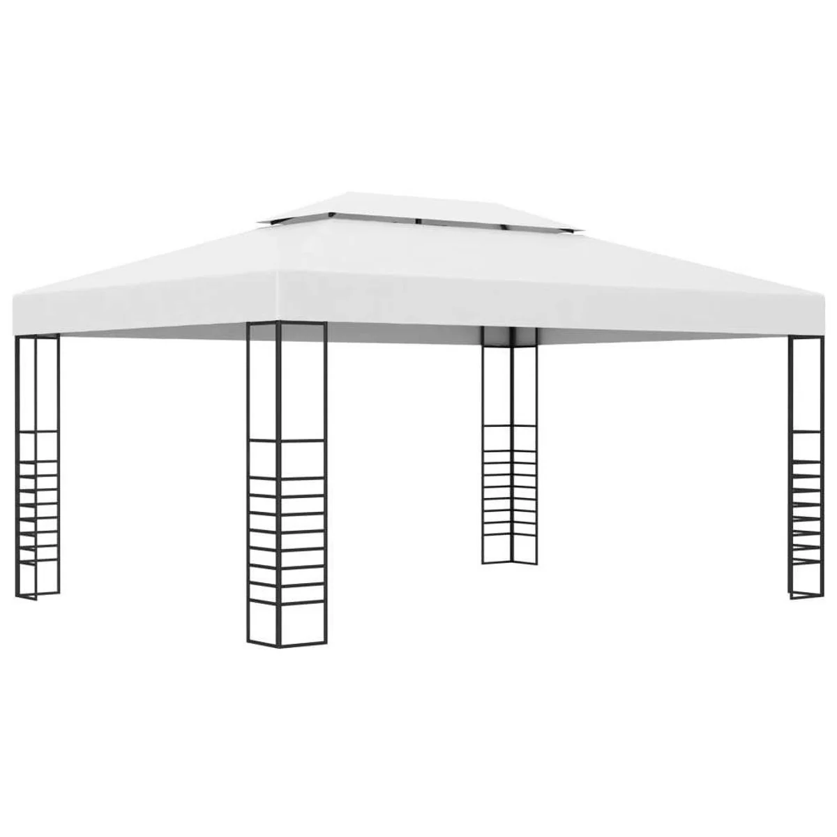 vidaXL Partyzelt Pavillon, 400 x 300 x 270 cm, pulverbeschichteter Stahl, wasserdicht 3