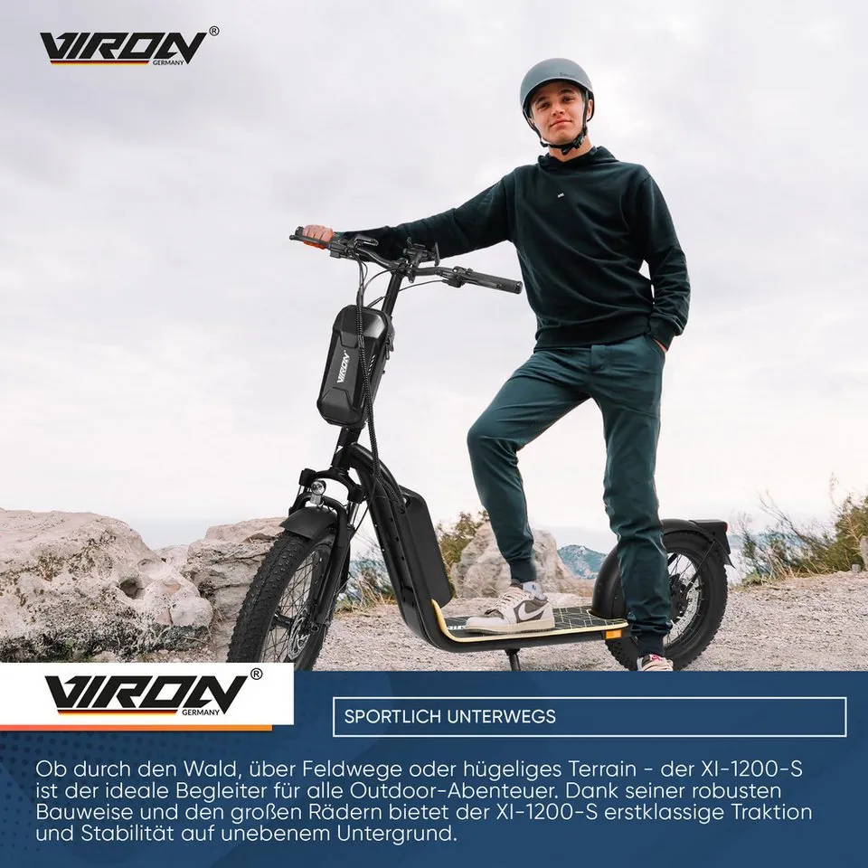 VIRON XI-1200-S LongRange E-Scooter, Straßenzulassung, hohe Reichweite, faltbar 3