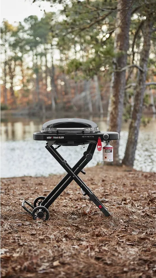 Weber Traveler Compact Camping-Gasgrill, kompakt, transportabel, vielseitig Dieses Produkt der Marke Weber wird von uns als unabhängigem Händler 2