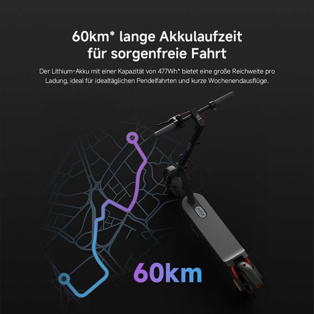 Xiaomi E-Scooter 5 Max, 400 W, 20 km/h, bis zu 60 km Reichweite 4